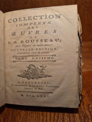 Collection compl&egrave;te des &oelig;uvres de J. J. Rousseau