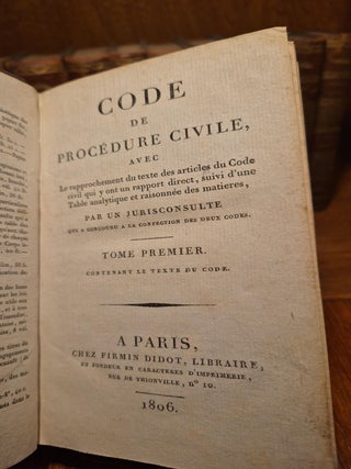 Code P&eacute;nal; Code de Proc&eacute;dure Civile; Code Napol&eacute;on; Code Civil des Fran&ccedil;ais