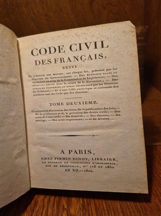 Code P&eacute;nal; Code de Proc&eacute;dure Civile; Code Napol&eacute;on; Code Civil des Fran&ccedil;ais