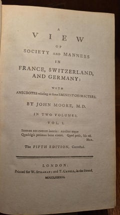 A View of Society and Manners in France, Switzerland, and Germany