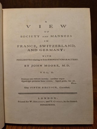 A View of Society and Manners in France, Switzerland, and Germany