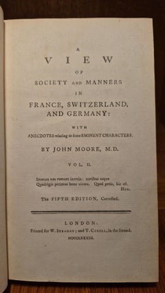 A View of Society and Manners in France, Switzerland, and Germany