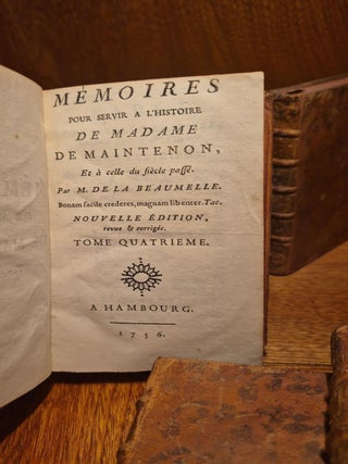 M&eacute;moires pour servir &agrave; l&rsquo;histoire de Madame de Maintenon, et &agrave; celle du si&egrave;cle pass&eacute;