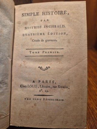 Simple Histoire [with] Mistress Walter, ou Seconde et Derni&egrave;re Suite de Simple Histoire