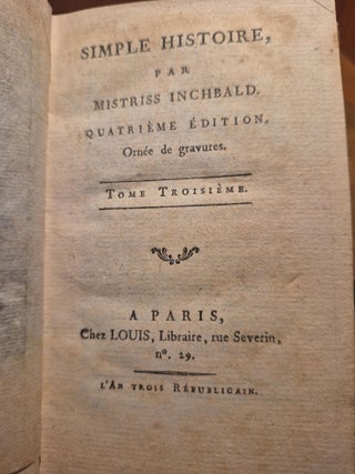 Simple Histoire [with] Mistress Walter, ou Seconde et Derni&egrave;re Suite de Simple Histoire