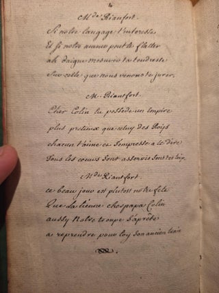 L’oracle pastorale pour la feste de M***